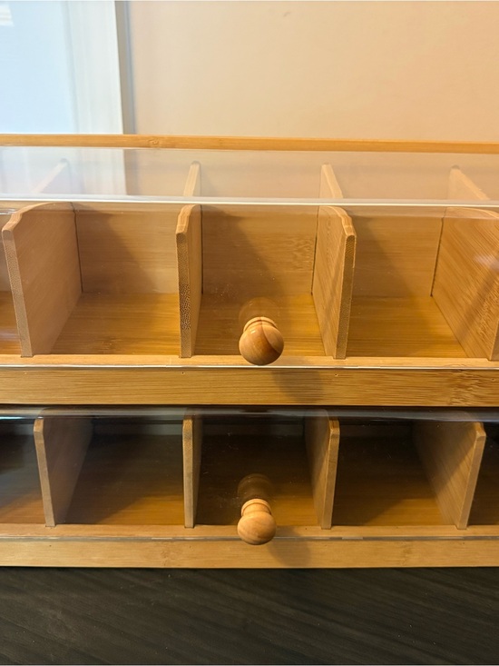 Source Unknown Other - Bamboo Multi-Compartment Storage Drawer Organizer Great for Teabags ☕️